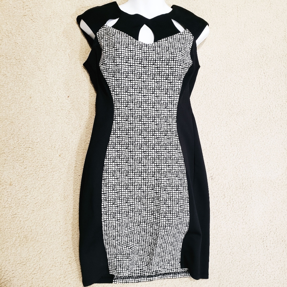 NWT Encore Studio Black and White Dress Cut outs
